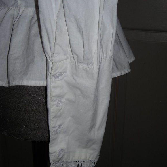 Star Of India white vintage victorian blouse sz M - Picture 5 of 5